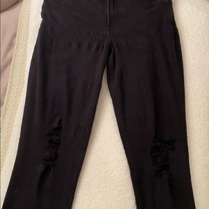 Express High Rise Skinny Ripped Jean Legging